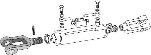 Lyftgaffel med utvändig gänga