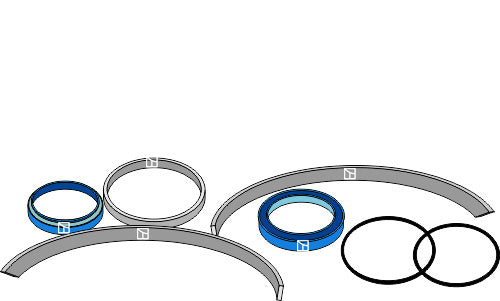 Sealing kit for hydraulic top-links produced in 94/95