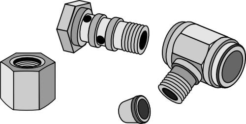 Vinkelskrueforbindelse 3/8