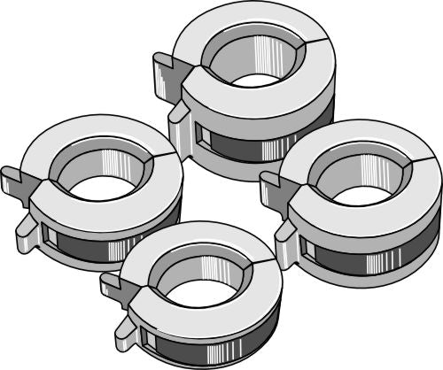 Set consists of 4 clips