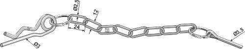 Safety-chain, galvanized