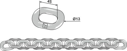 Scraper floor chain - 13x45 - D7