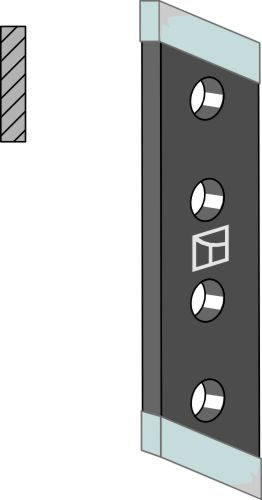 Bolt-on tine DURAFACE - left