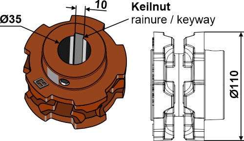 Chain sprocket Ø110
