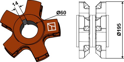 Chain sprocket  Ø195