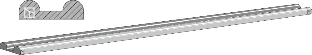 Scraper floor rail