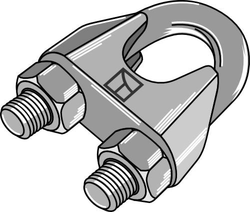 Wire cable clamps according to DIN 741 galvanized