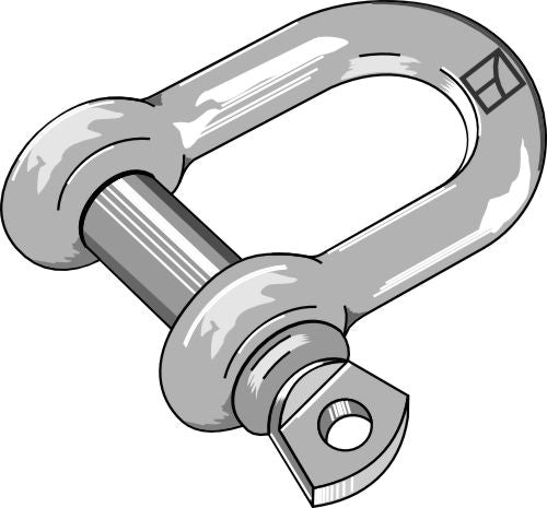 Standard straight shackles 15,9mm; galvanized