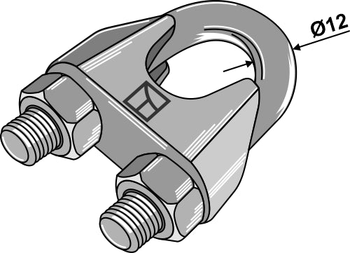 Wire cable clamps according to DIN 741 galvanized