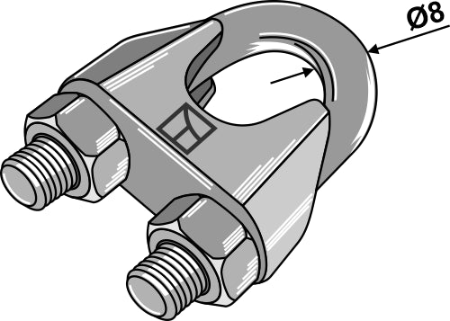 Wire cable clamps according to DIN 741 galvanized