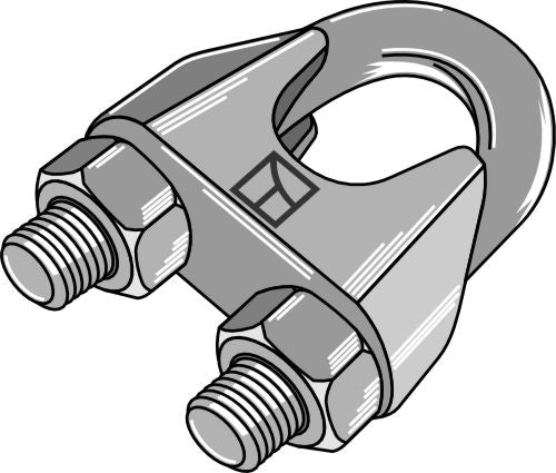 Wire cable clamps according to DIN 741 galvanized