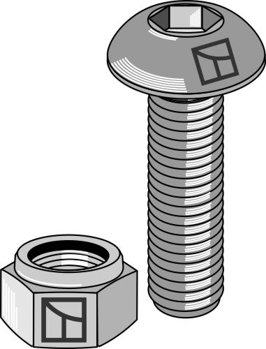 Underkoplingsskrue M6x1x20 med innvendig sekskant