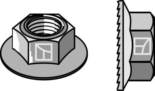 Sekskantet flangemøtrik - M8x1,25