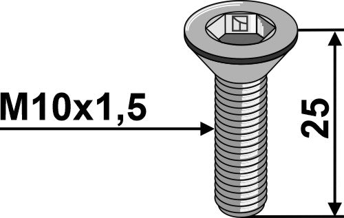 Sekskantskrue M10x1,5x25