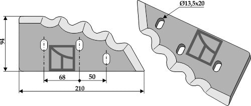 Fôrblanderkniver, høyre