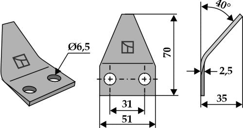 Kniver til fôrblandere