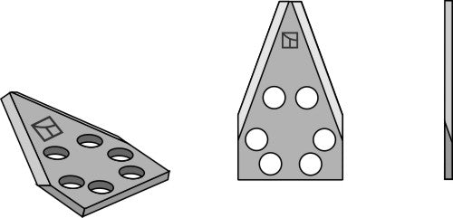 Fodder mixer knives