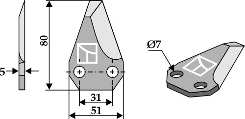 Fôrblanderkniver, høyre