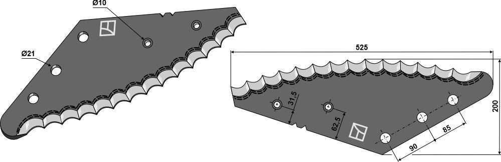 Fodermiksernive - hårdmetalbelagt