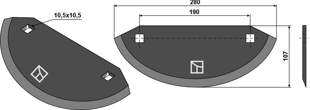 Fodermiksernive - hårdmetalbelagt