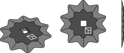 Fodder mixer knives - hard metal faced