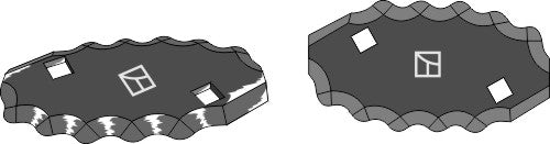 Fodder mixer knives, right