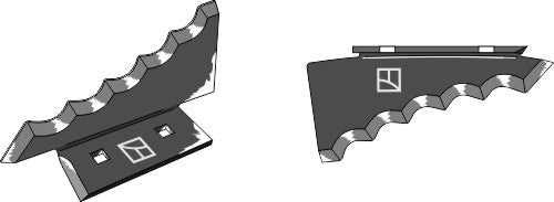 Fodder mixer knives - hard metal faced, left