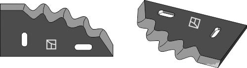 Fodder mixer knives - hard metal faced, left