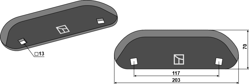 Fødevaremixerkniv - hård metaloverflade