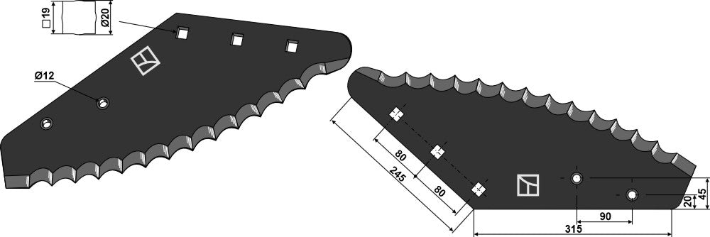 Køkkenmaskineknive - med hård metaloverflade