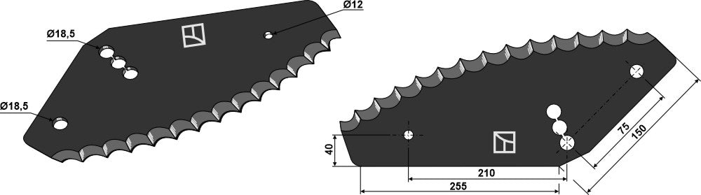 Køkkenmaskineknive - med hård metaloverflade
