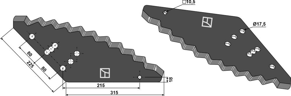 Køkkenmaskineknive - med hård metaloverflade