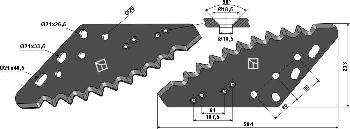 Køkkenmaskineknive - med hård metaloverflade