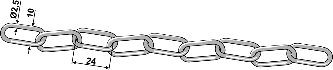 Safety-chain, galvanized