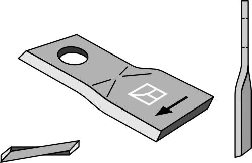 Roterende klipperblad 112x48mm