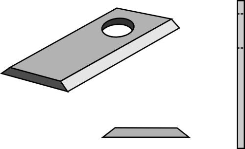 Roterende klipperblad 83x40mm