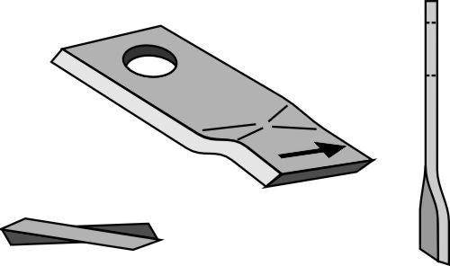 Rotary mower blade 93x47mm