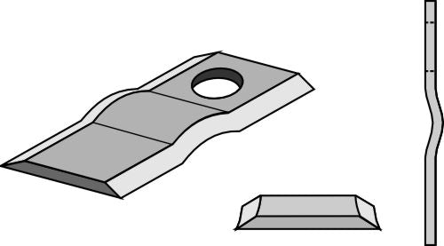 Roterende klipperblad 105x47mm