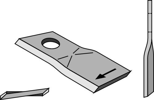Rotary mower blade 120x48mm
