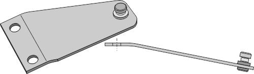 Fäste för roterande gräsklipparknivar 210 x 126 mm