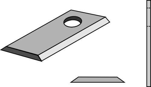 Rotary mower blade 90x45mm