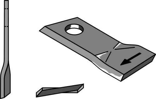 Rotary mower blade 101x49mm