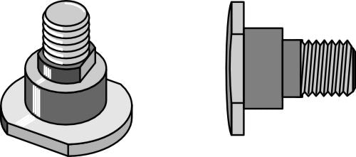 Bolt for rotary mower blades - M12x1,75 - 12.9