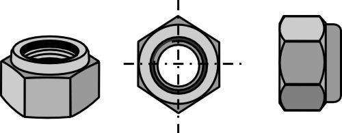 Självlåsande mutter - M10x1,5