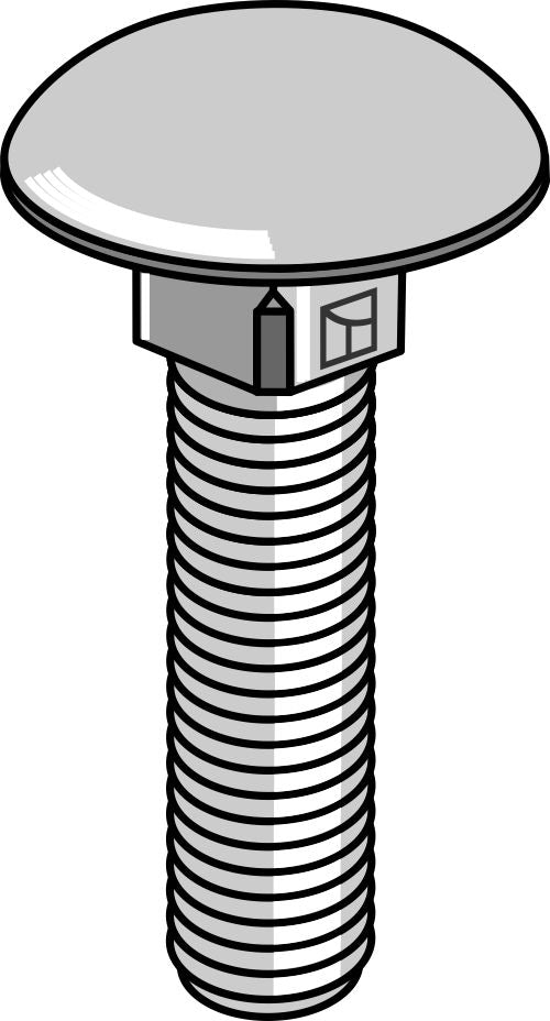 Skrue med tallerkenhode M8x1,25x35 - galvanisert
