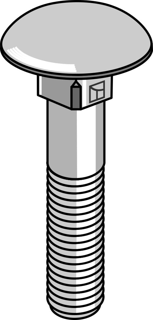 Bolt M8x1,25x45 galvanisert uten mutter