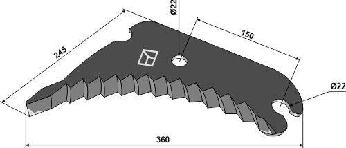 Round baler knife 360mm