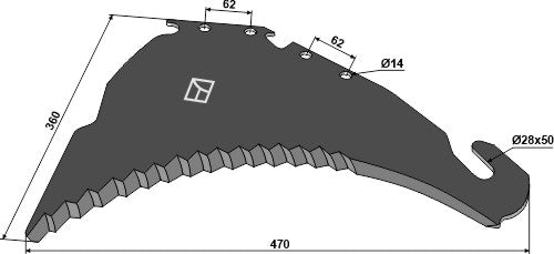 Ensilage kniv 470 mm