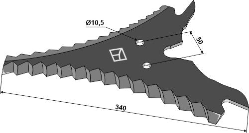 Ensilage kniv 340 mm
