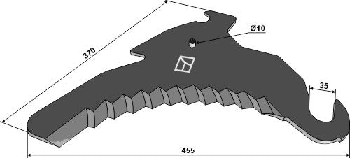 Round baler knife 455mm